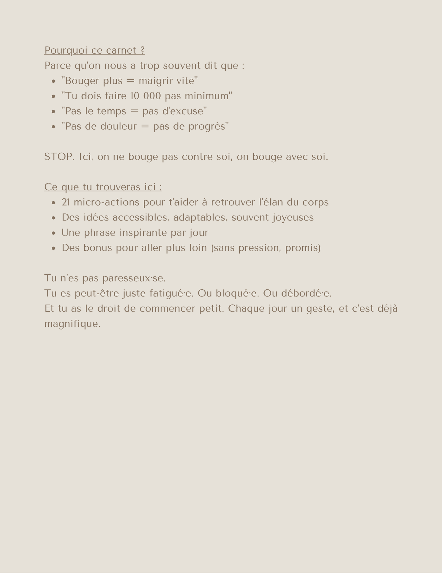 Bouger sans pression – Ebook illustré 21 jours de mouvement doux