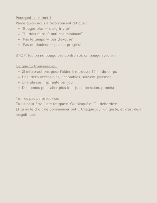 Bouger sans pression – Ebook illustré 21 jours de mouvement doux