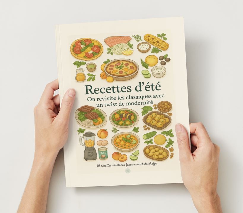 Ebook - Les classiques d’été revisités - 10 recettes illustrées façon carnet de cheffe (PDF à télécharger)